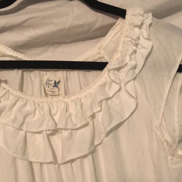 White Ruffle Blouse - Picture 2 of 4